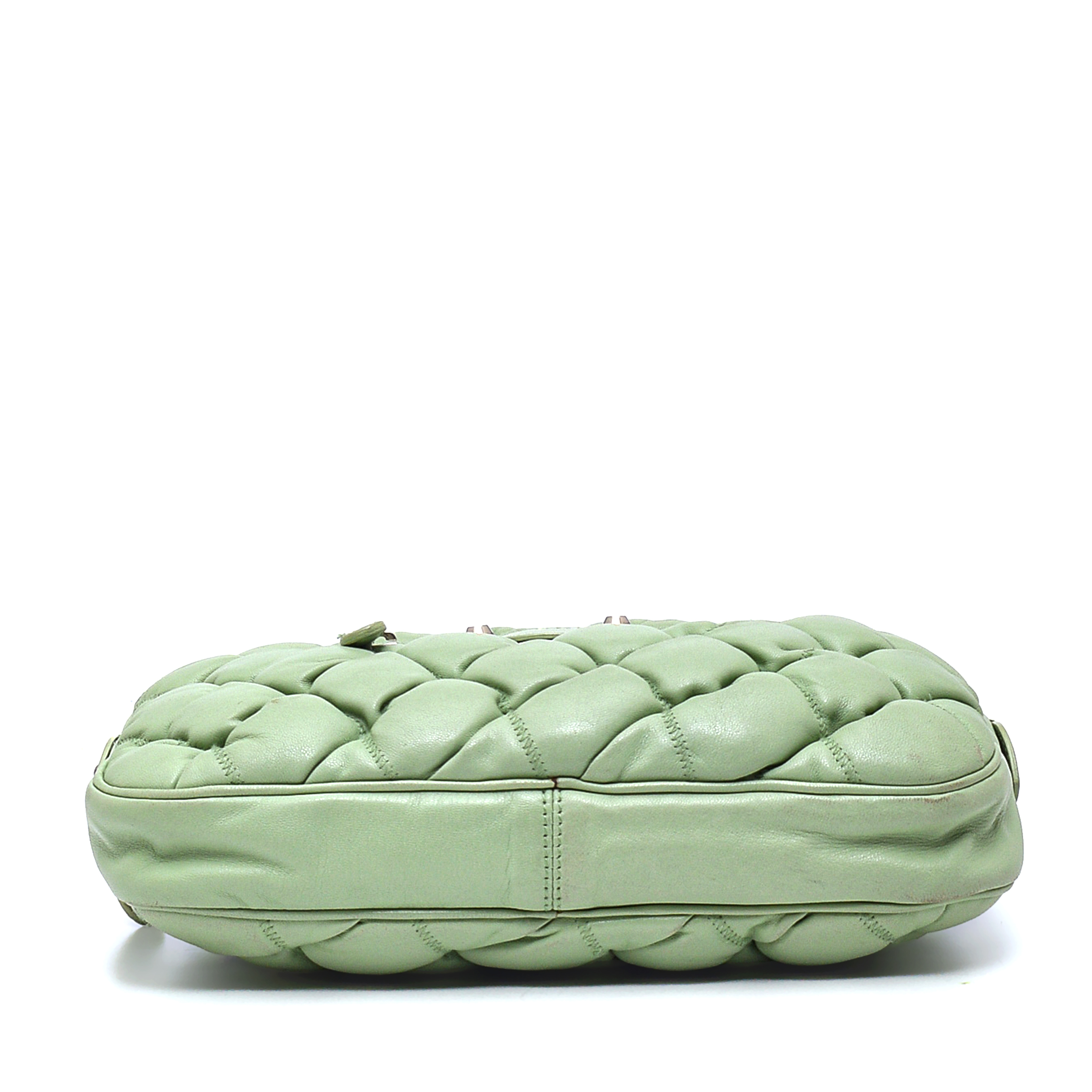 Balenciaga-Green Padded Leather Pouch  & Clutch